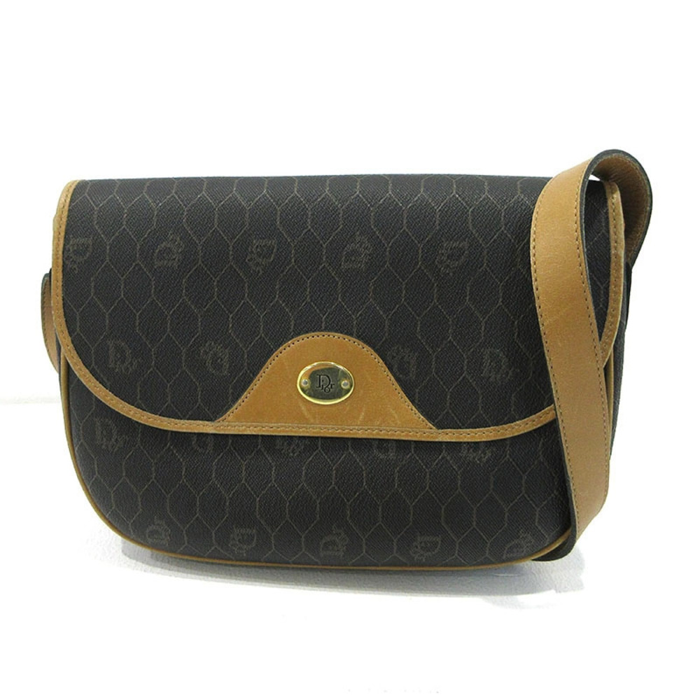 Christian Dior Honeycomb Shoulder Bag Brown
